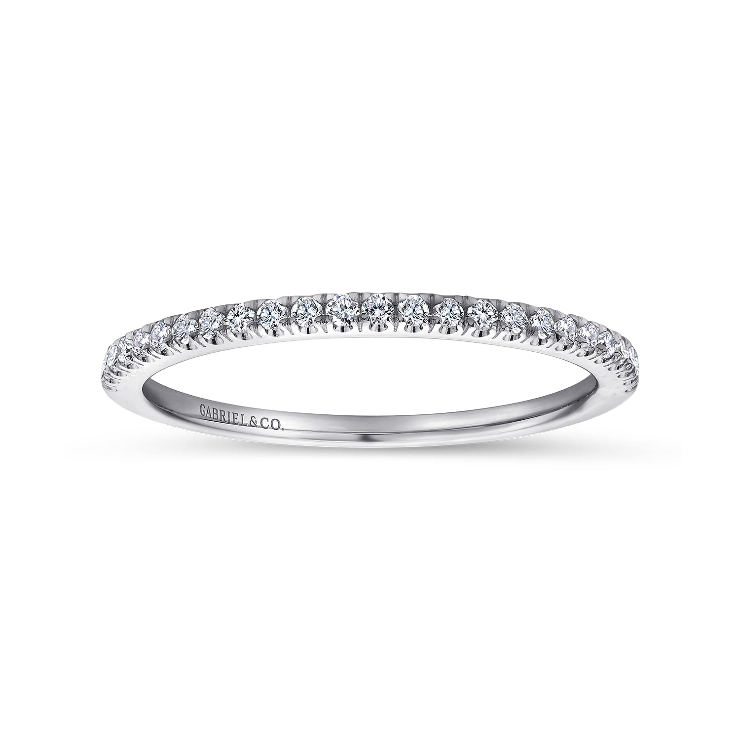 14K White Gold  Matching Wedding Band - 0.14 ct - Shot 5