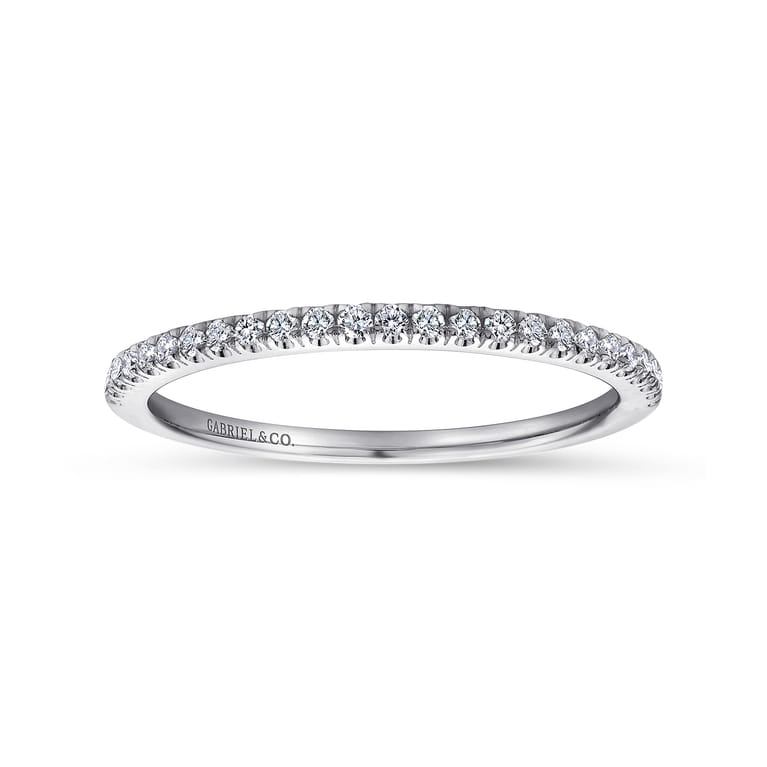 14K White Gold  Matching Wedding Band - 0.14 ct - Shot 5