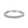 14K White Gold Matching Wedding Band - 0.08 ct