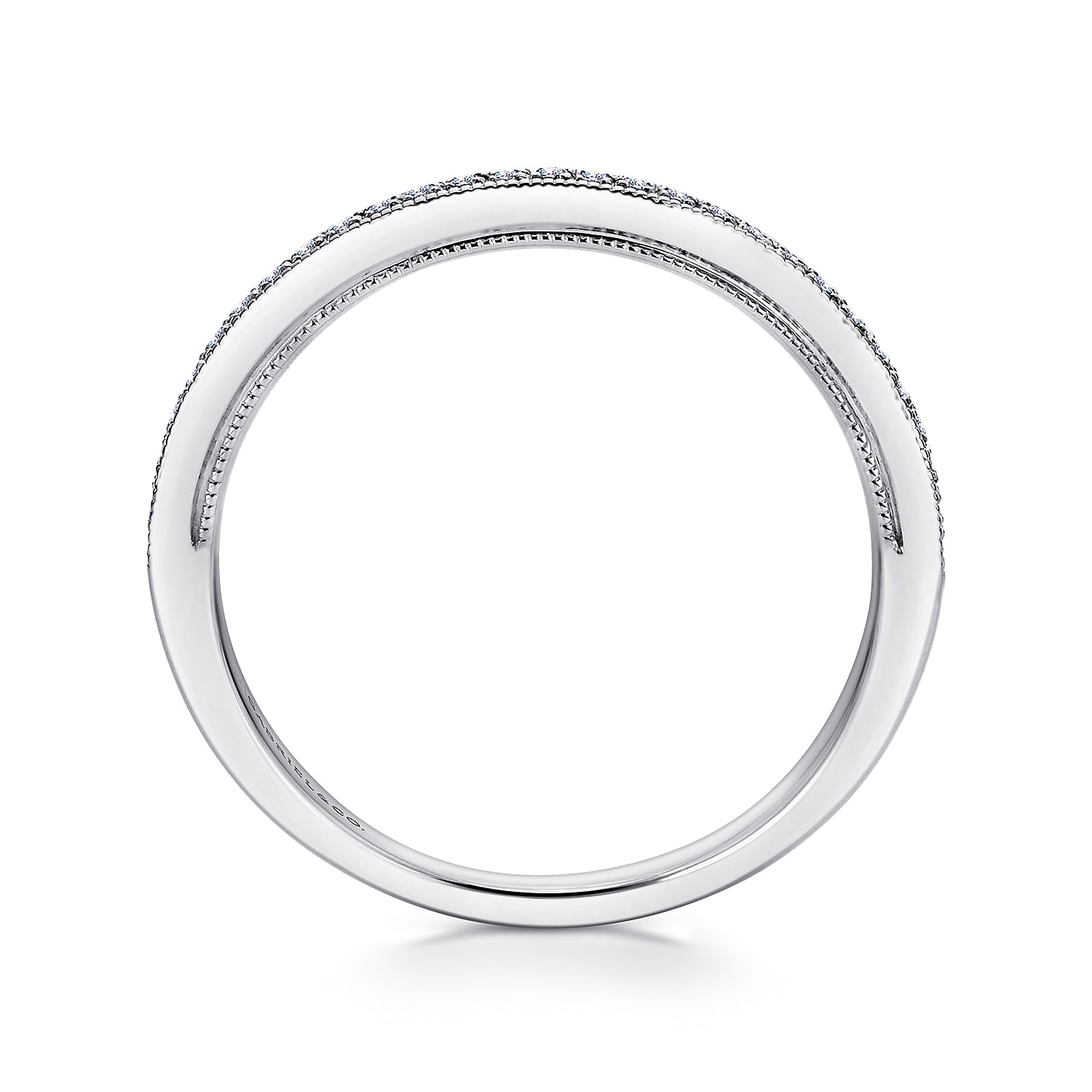 14K White Gold Matching Wedding Band - 0.08 ct - Shot 2