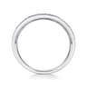 14K White Gold Matching Wedding Band - 0.08 ct