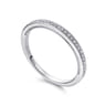 14K White Gold Matching Wedding Band - 0.08 ct