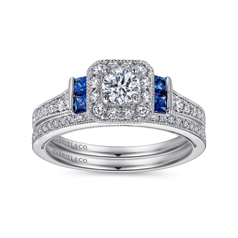 14K White Gold Matching Wedding Band - 0.08 ct - Shot 4