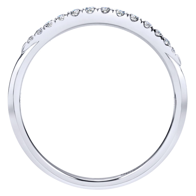 14K White Gold  Matching Wedding Band - 0.12 ct - Shot 2