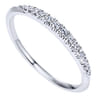 14K White Gold  Matching Wedding Band - 0.12 ct