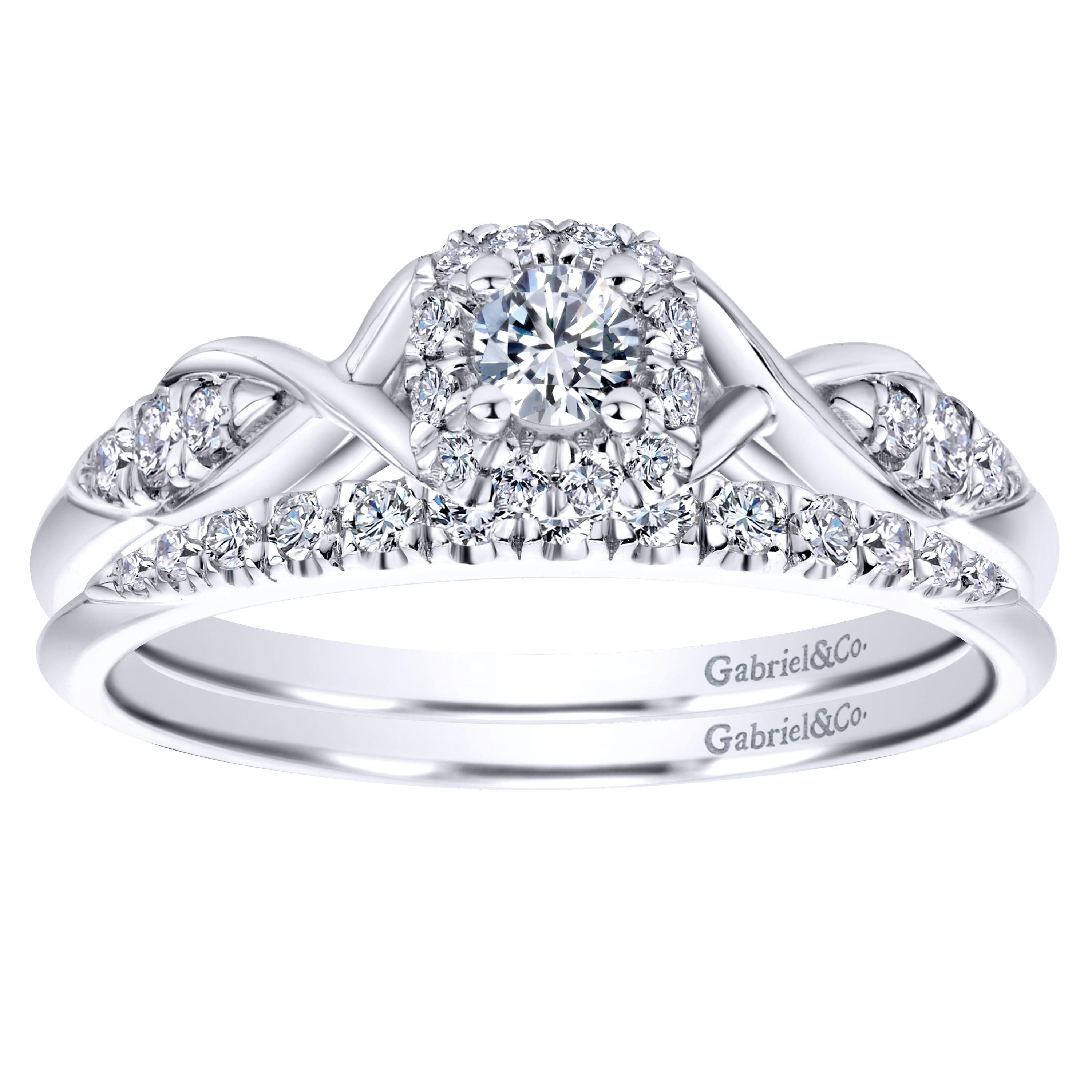 14K White Gold  Matching Wedding Band - 0.12 ct - Shot 4