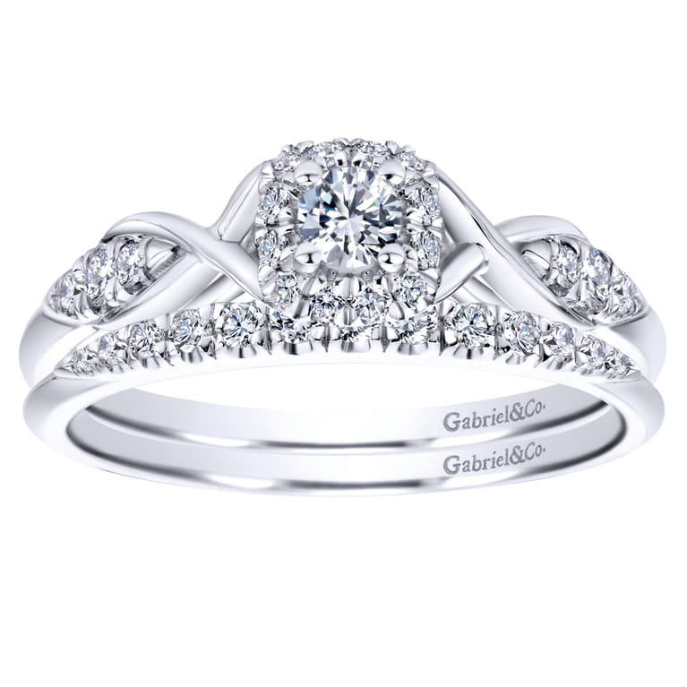 14K White Gold  Matching Wedding Band - 0.12 ct - Shot 4