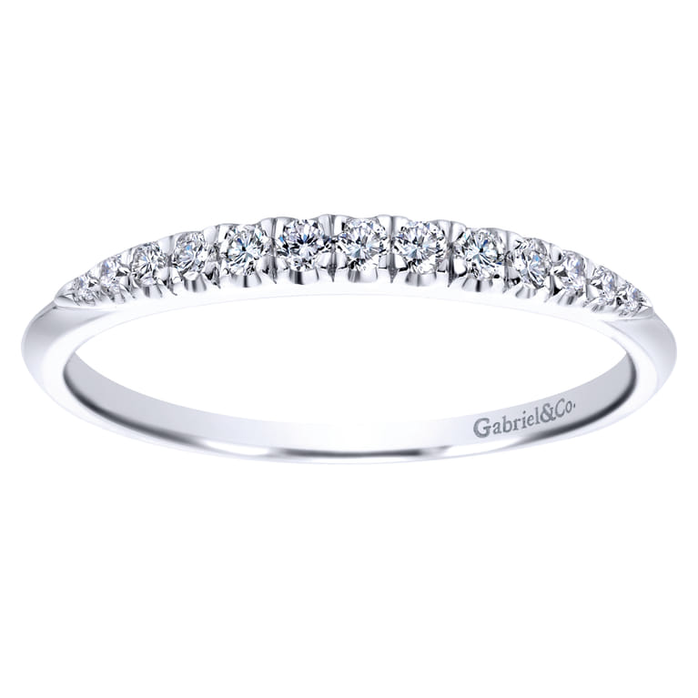14K White Gold  Matching Wedding Band - 0.12 ct - Shot 5