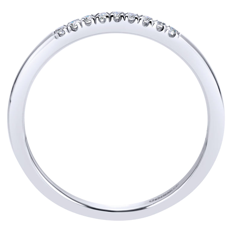 14K White Gold  Matching Wedding Band - 0.05 ct - Shot 2