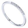 14K White Gold  Matching Wedding Band - 0.05 ct