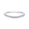14K White Gold  Matching Wedding Band - 0.15 ct