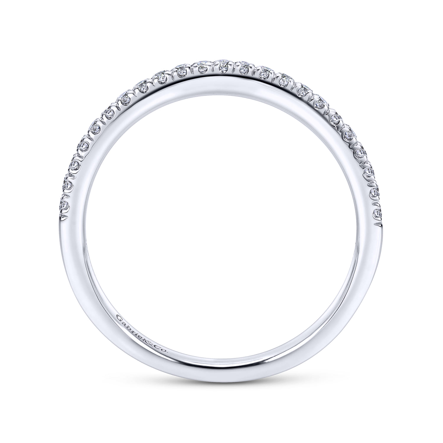 14K White Gold  Matching Wedding Band - 0.15 ct - Shot 2