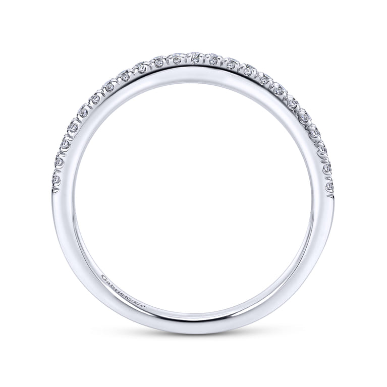 14K White Gold  Matching Wedding Band - 0.15 ct - Shot 2
