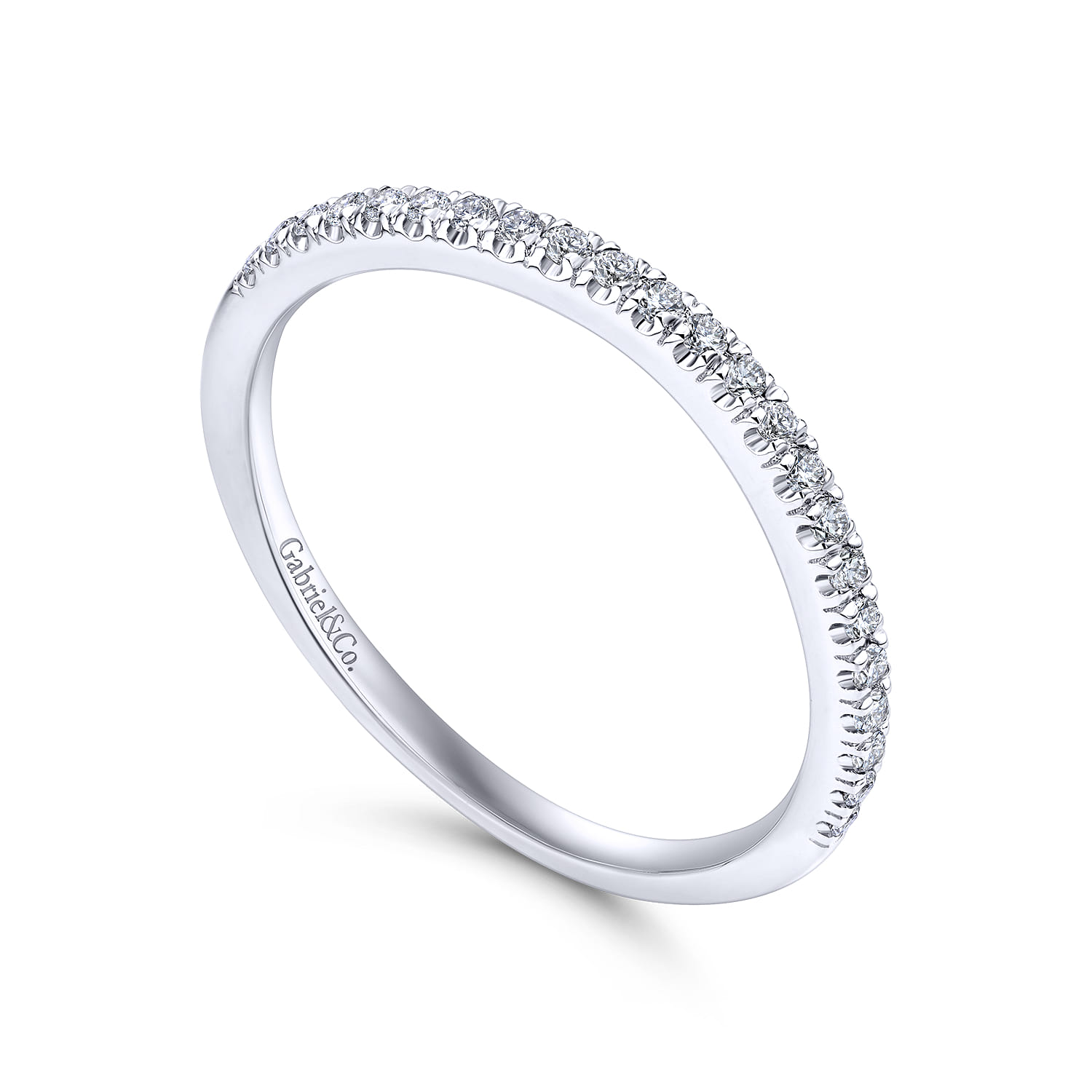 14K White Gold  Matching Wedding Band - 0.15 ct - Shot 3