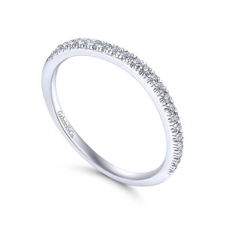 14K White Gold  Matching Wedding Band - 0.15 ct - Shot 3