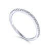 14K White Gold  Matching Wedding Band - 0.15 ct