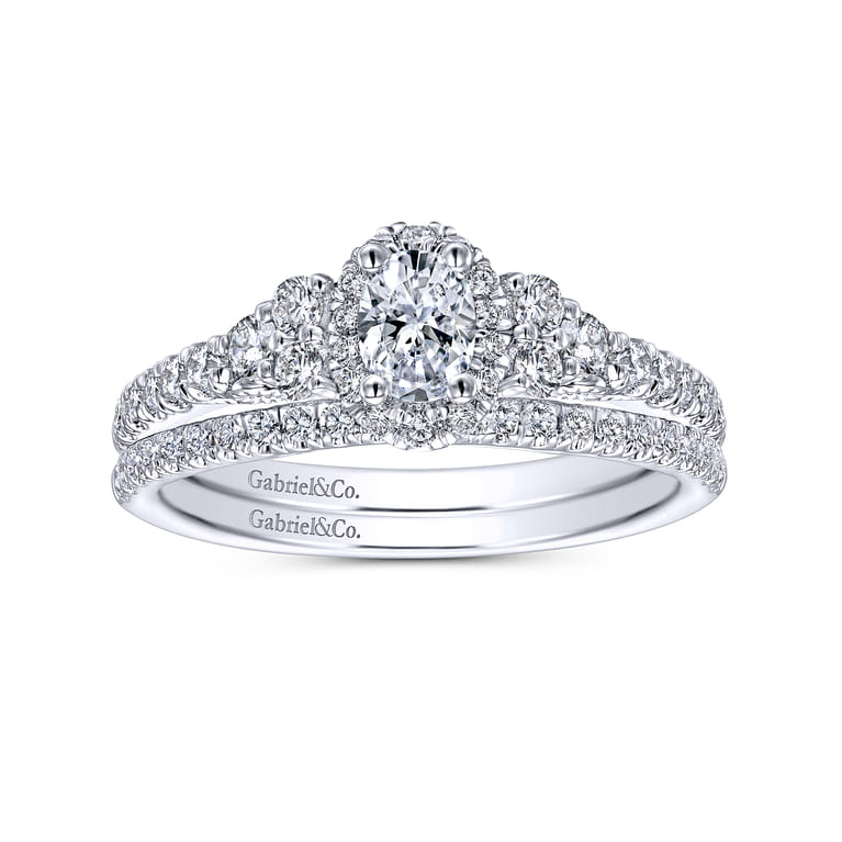 14K White Gold  Matching Wedding Band - 0.15 ct - Shot 4