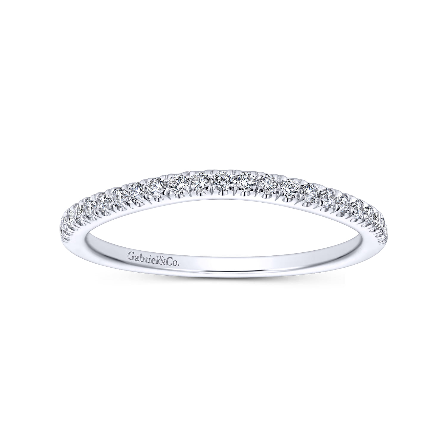 14K White Gold  Matching Wedding Band - 0.15 ct - Shot 5