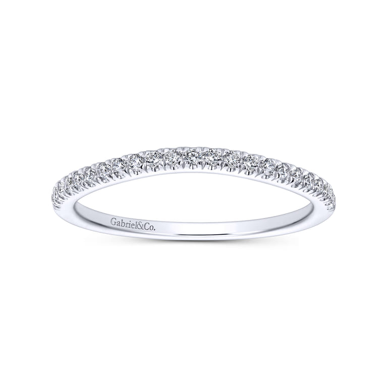 14K White Gold  Matching Wedding Band - 0.15 ct - Shot 5