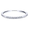 14K White Gold  Matching Wedding Band - 0.05 ct