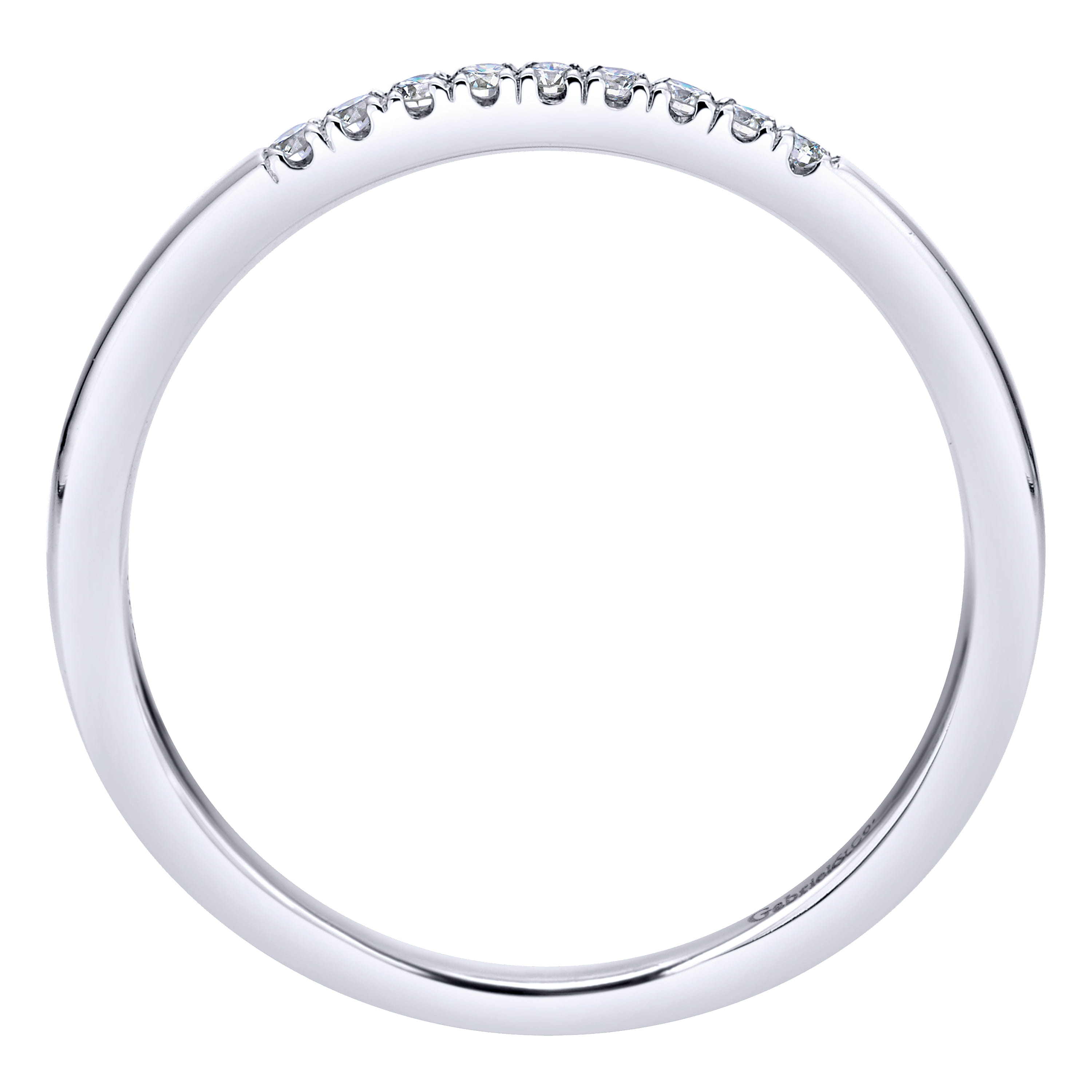 14K White Gold  Matching Wedding Band - 0.05 ct - Shot 2