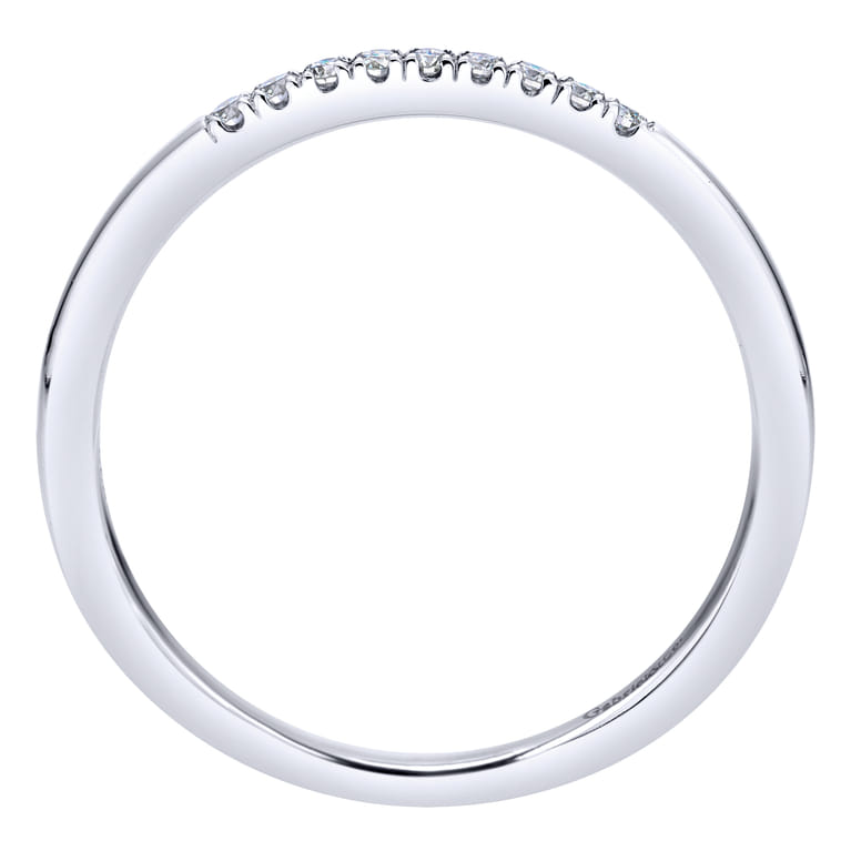 14K White Gold  Matching Wedding Band - 0.05 ct - Shot 2