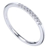 14K White Gold  Matching Wedding Band - 0.05 ct