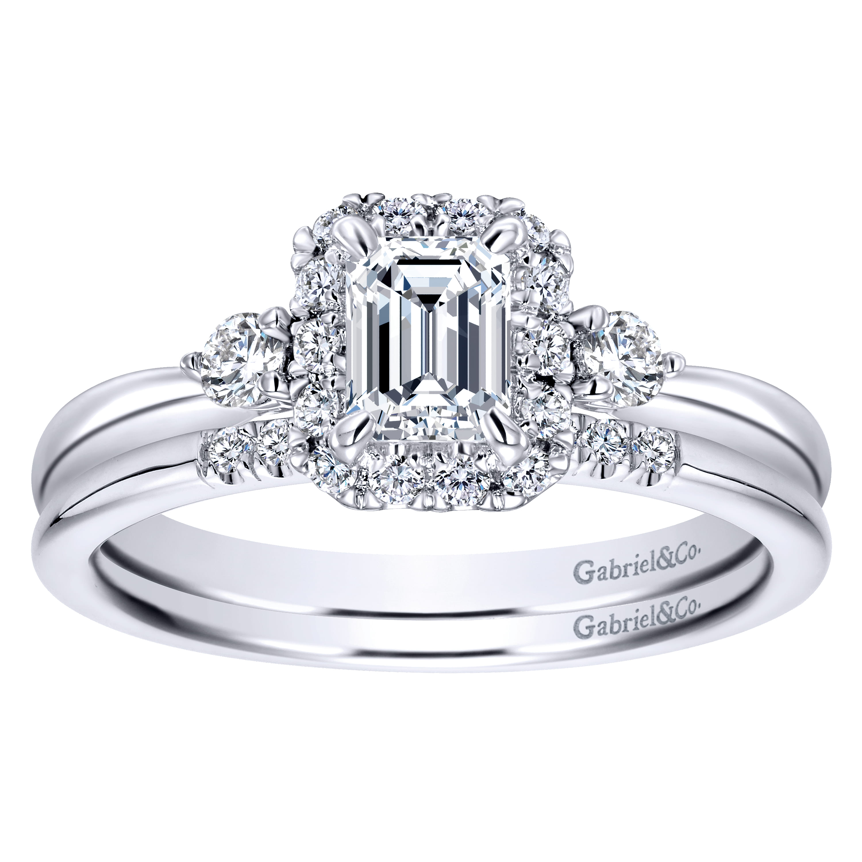 14K White Gold  Matching Wedding Band - 0.05 ct - Shot 4