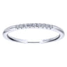 14K White Gold  Matching Wedding Band - 0.05 ct