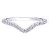14K White Gold Matching Wedding Band - 0.19 ct