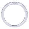14K White Gold Matching Wedding Band - 0.19 ct