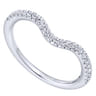 14K White Gold Matching Wedding Band - 0.19 ct