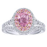 14K White Gold Matching Wedding Band - 0.19 ct