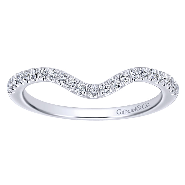 14K White Gold Matching Wedding Band - 0.19 ct - Shot 5