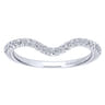 14K White Gold Matching Wedding Band - 0.19 ct