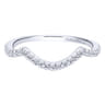 14K White Gold Matching Wedding Band - 0.21 ct
