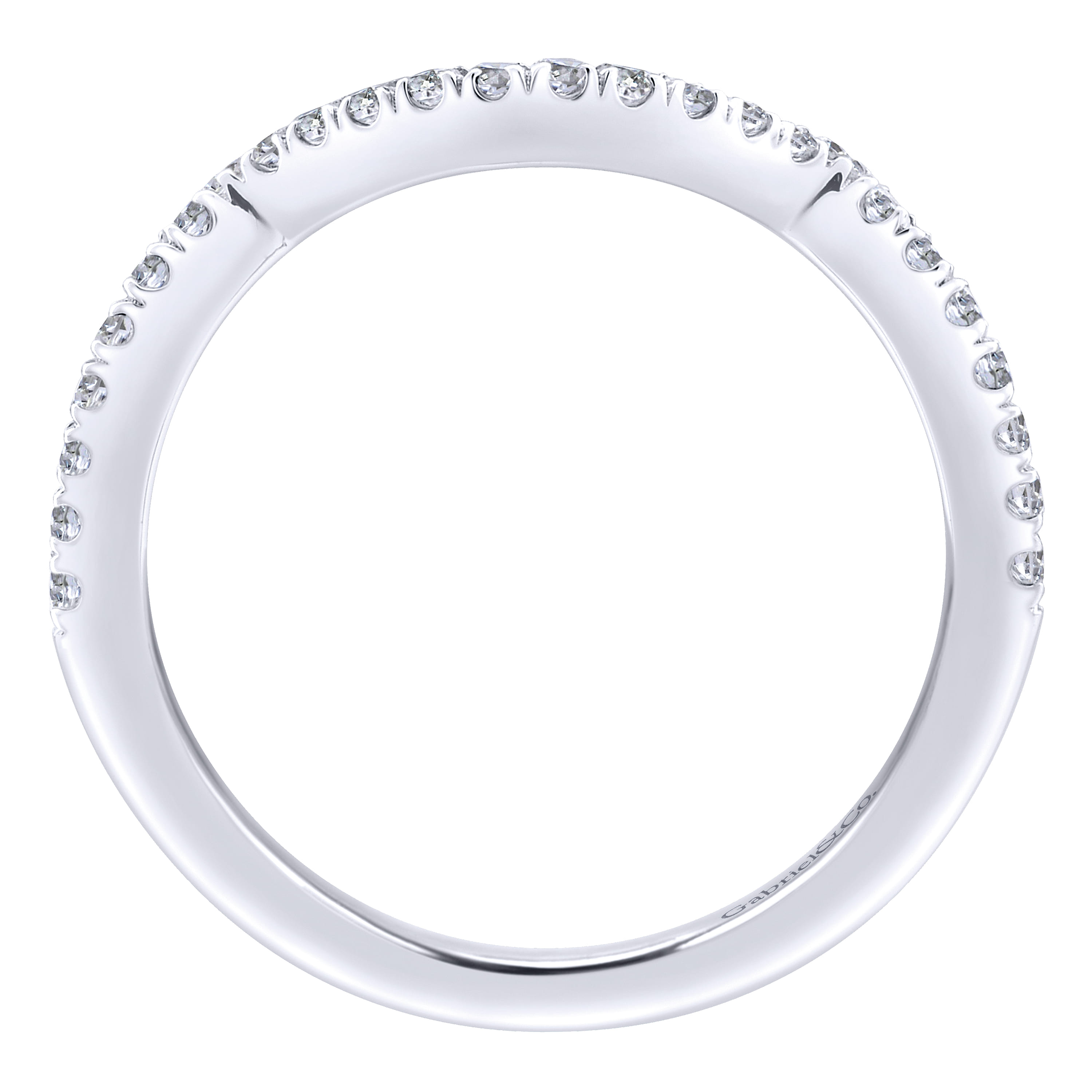 14K White Gold Matching Wedding Band - 0.21 ct - Shot 2