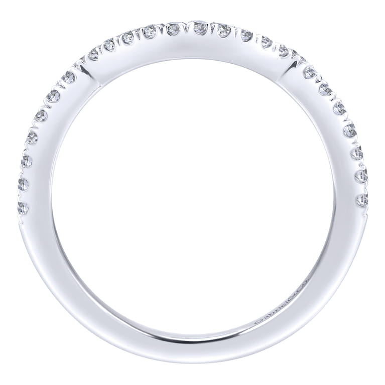14K White Gold Matching Wedding Band - 0.21 ct - Shot 2