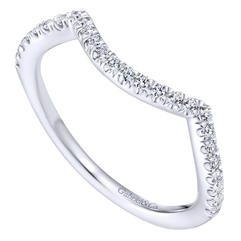 14K White Gold Matching Wedding Band - 0.21 ct - Shot 3