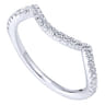 14K White Gold Matching Wedding Band - 0.21 ct