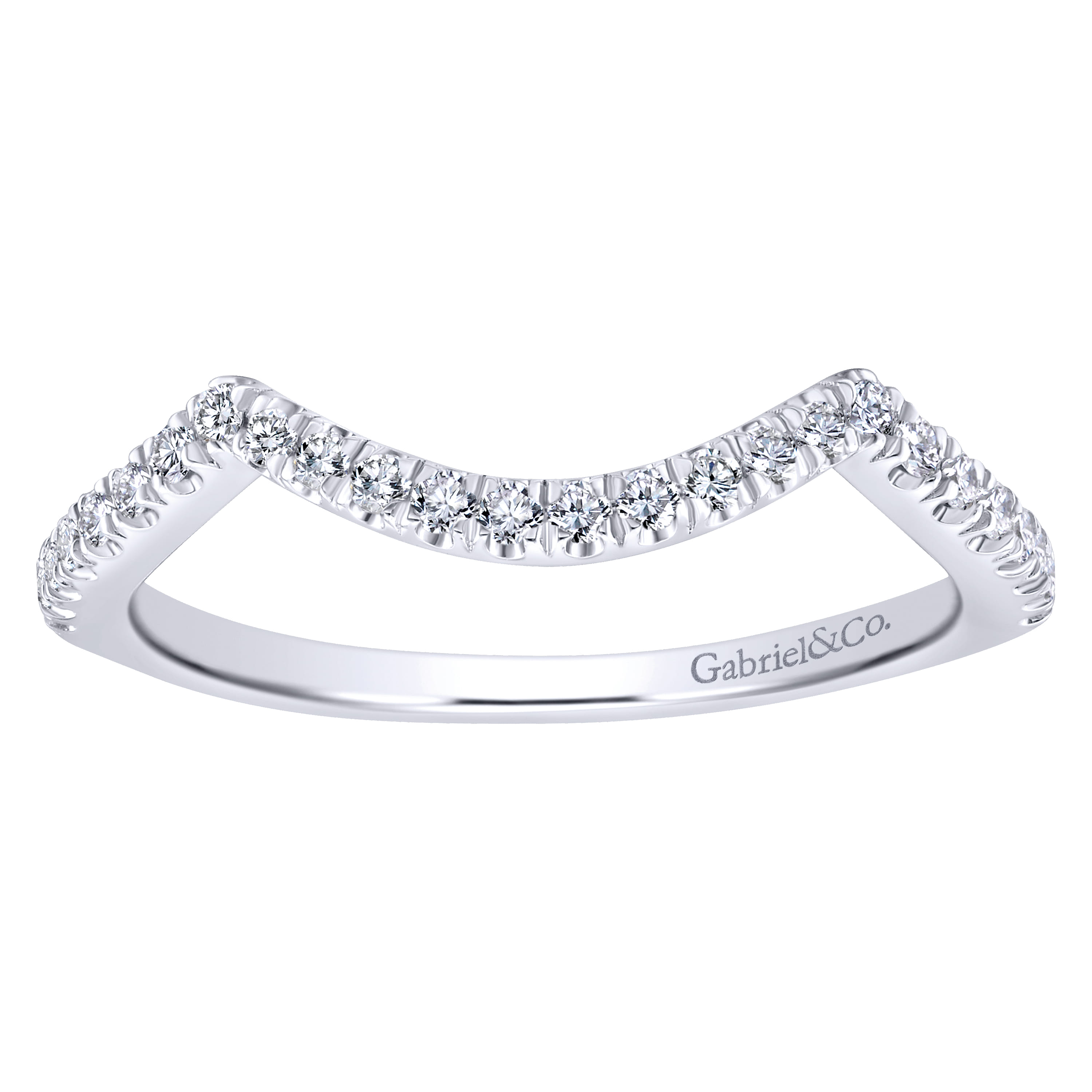 14K White Gold Matching Wedding Band - 0.21 ct - Shot 5