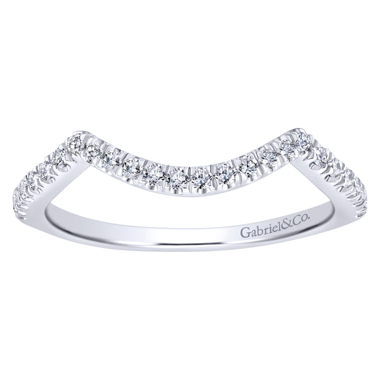 14K White Gold Matching Wedding Band - 0.21 ct - Shot 5