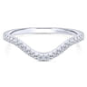 14K White Gold Matching Wedding Band - 0.14 ct
