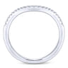 14K White Gold Matching Wedding Band - 0.14 ct