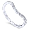 14K White Gold Matching Wedding Band - 0.14 ct