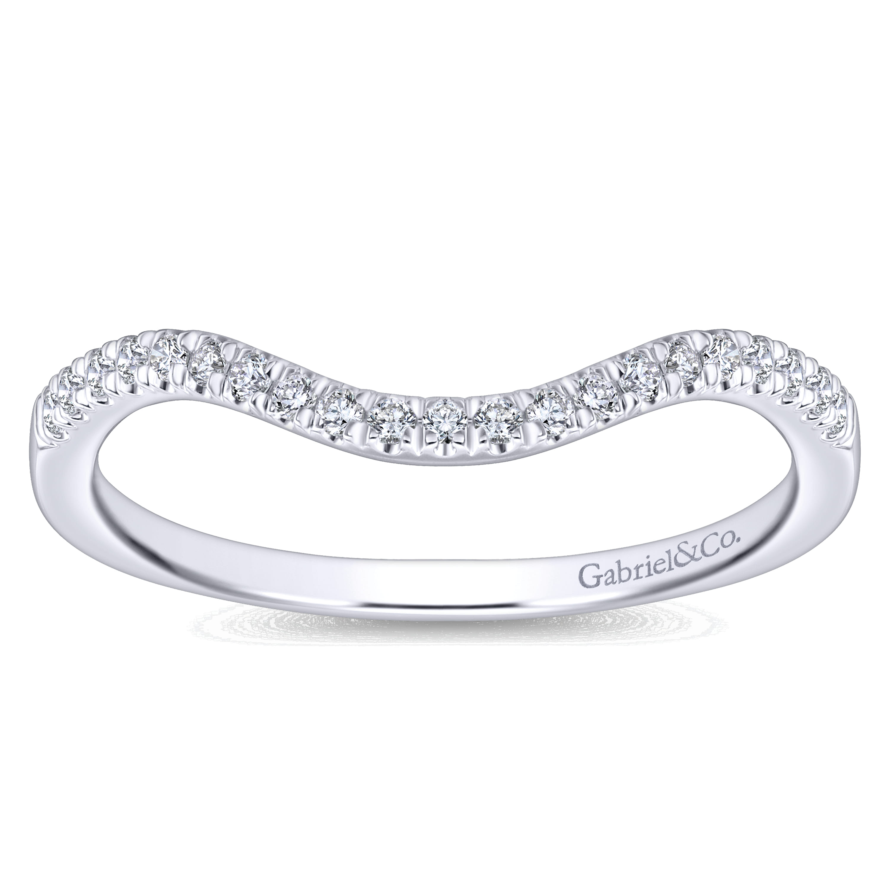 14K White Gold Matching Wedding Band - 0.14 ct - Shot 5