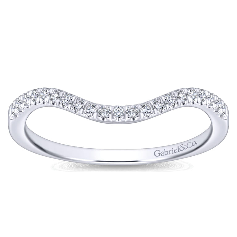 14K White Gold Matching Wedding Band - 0.14 ct - Shot 5
