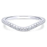 14K White Gold Matching Wedding Band - 0.19 ct