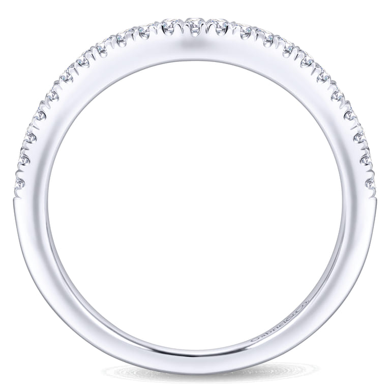 14K White Gold Matching Wedding Band - 0.19 ct - Shot 2