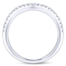 14K White Gold Matching Wedding Band - 0.19 ct